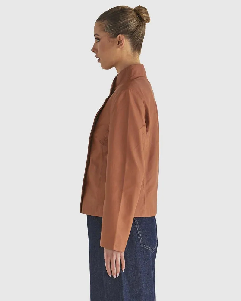 Airborne Leather Jacket - Tan