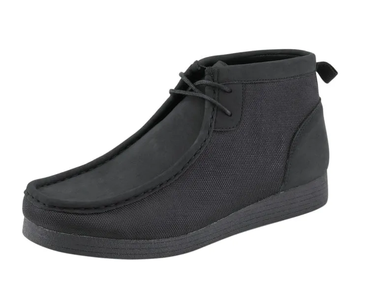 Amali Jason Hi Men’s Vegan Suede High Top Sneakers Black