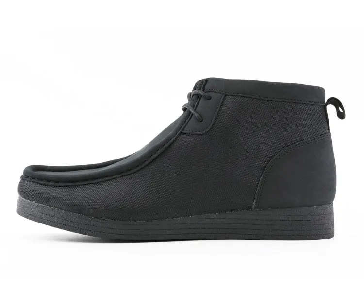Amali Jason Hi Men’s Vegan Suede High Top Sneakers Black