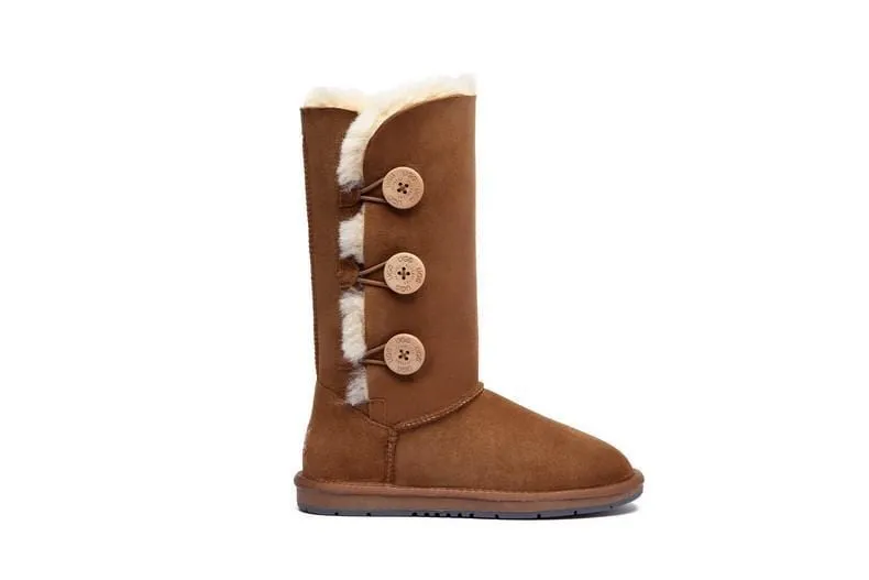 Australian Shepherd®  UGG Boots Australia Premium Double Face Sheepskin Tall Triple button Water Resistant #15902