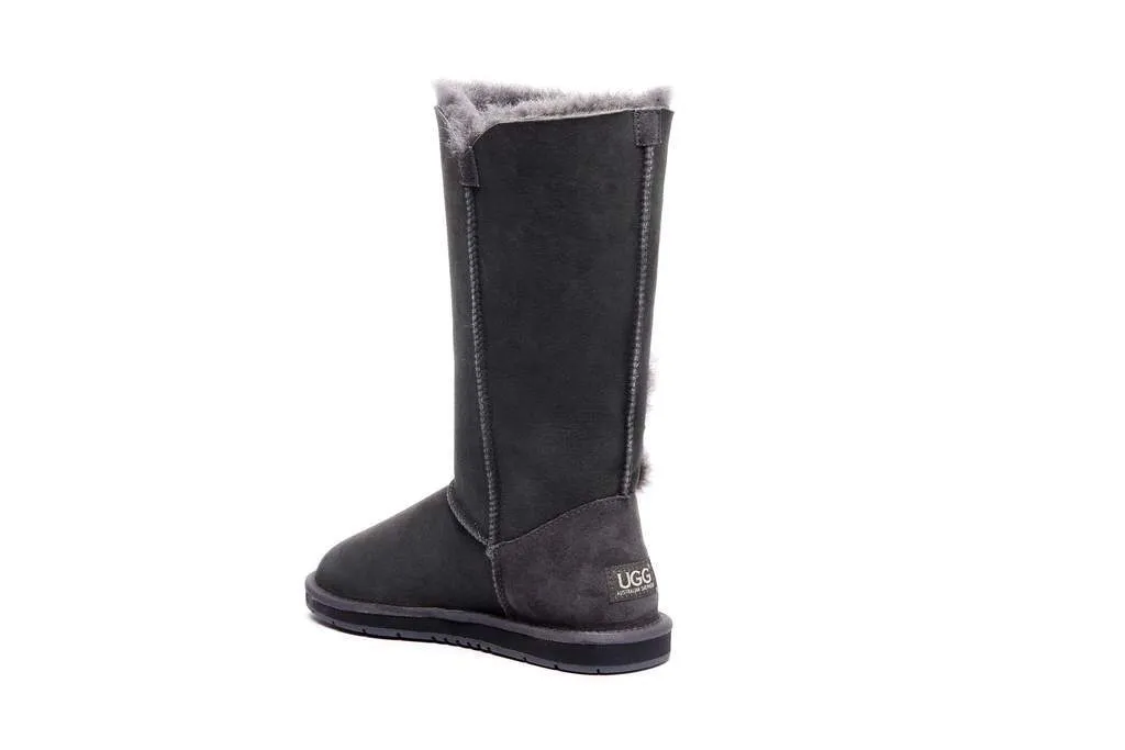 Australian Shepherd®  UGG Boots Australia Premium Double Face Sheepskin Tall Triple button Water Resistant #15902