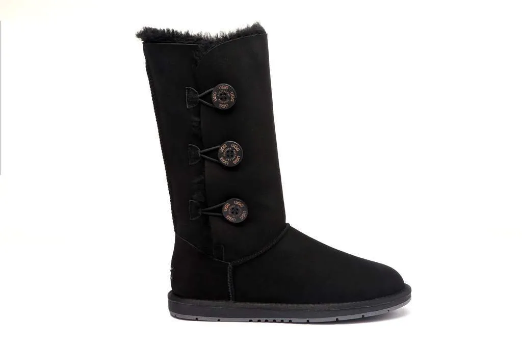 Australian Shepherd®  UGG Boots Australia Premium Double Face Sheepskin Tall Triple button Water Resistant #15902