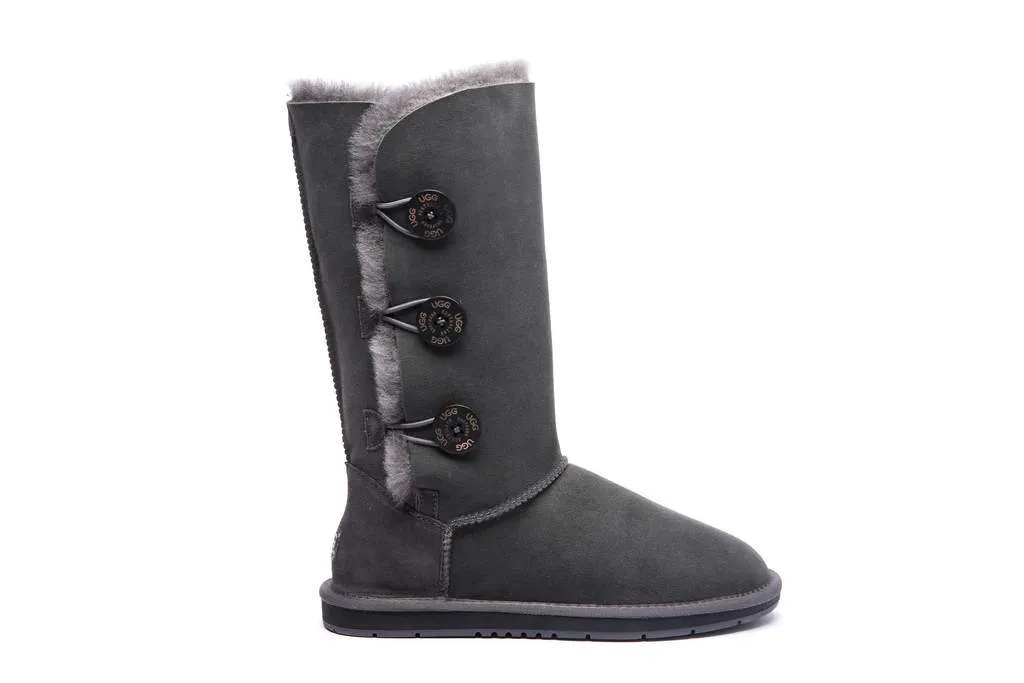 Australian Shepherd®  UGG Boots Australia Premium Double Face Sheepskin Tall Triple button Water Resistant #15902