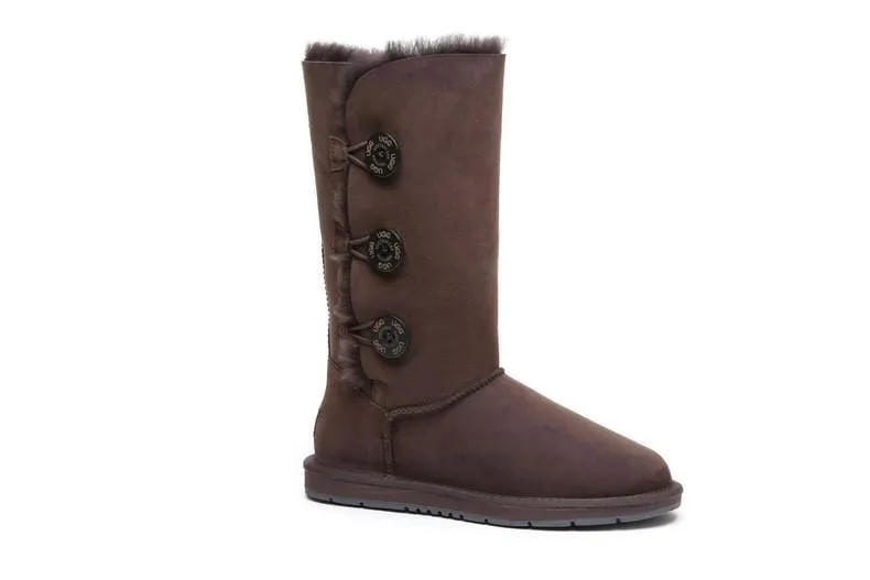 Australian Shepherd®  UGG Boots Australia Premium Double Face Sheepskin Tall Triple button Water Resistant #15902