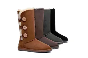 Australian Shepherd®  UGG Boots Australia Premium Double Face Sheepskin Tall Triple button Water Resistant #15902