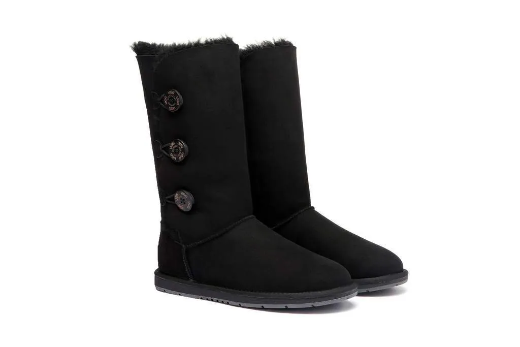 Australian Shepherd®  UGG Boots Australia Premium Double Face Sheepskin Tall Triple button Water Resistant #15902
