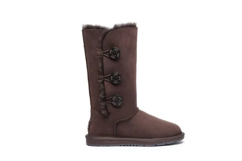 Australian Shepherd®  UGG Boots Australia Premium Double Face Sheepskin Tall Triple button Water Resistant #15902