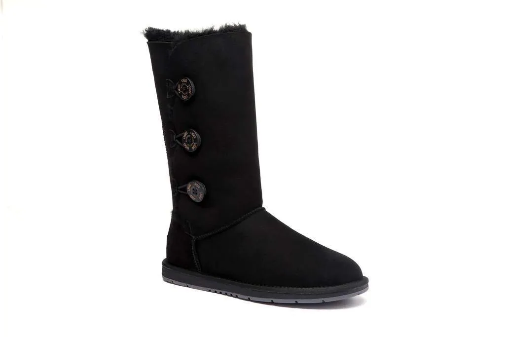 Australian Shepherd®  UGG Boots Australia Premium Double Face Sheepskin Tall Triple button Water Resistant #15902