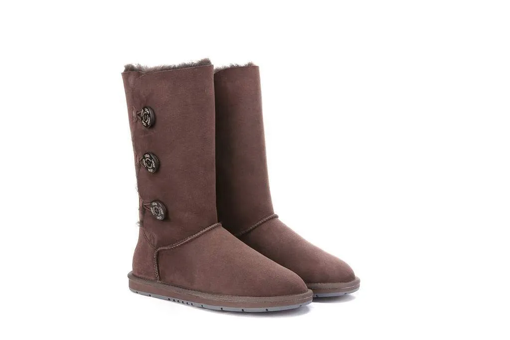 Australian Shepherd®  UGG Boots Australia Premium Double Face Sheepskin Tall Triple button Water Resistant #15902