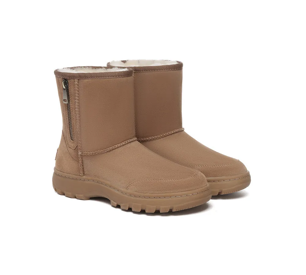 AUSTRALIAN SHEPHERD® UGG Boots Sheepskin Wool Zipper Short Outdoor Boots