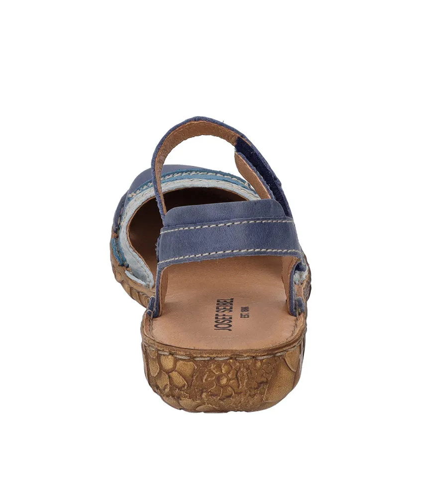 Blue Multi-Color Leather Sandals