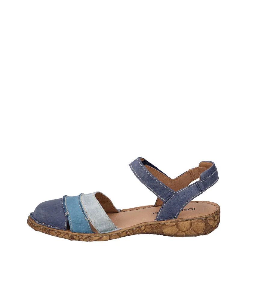 Blue Multi-Color Leather Sandals