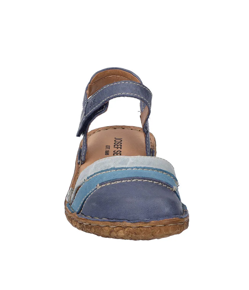 Blue Multi-Color Leather Sandals