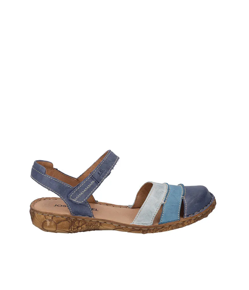 Blue Multi-Color Leather Sandals
