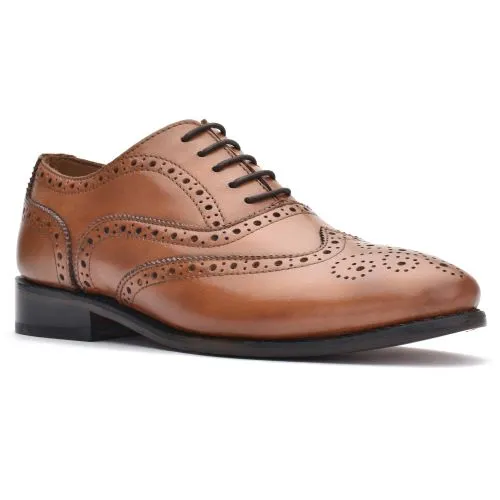 Brown Day Brogue by Thistle Shoes 873B
