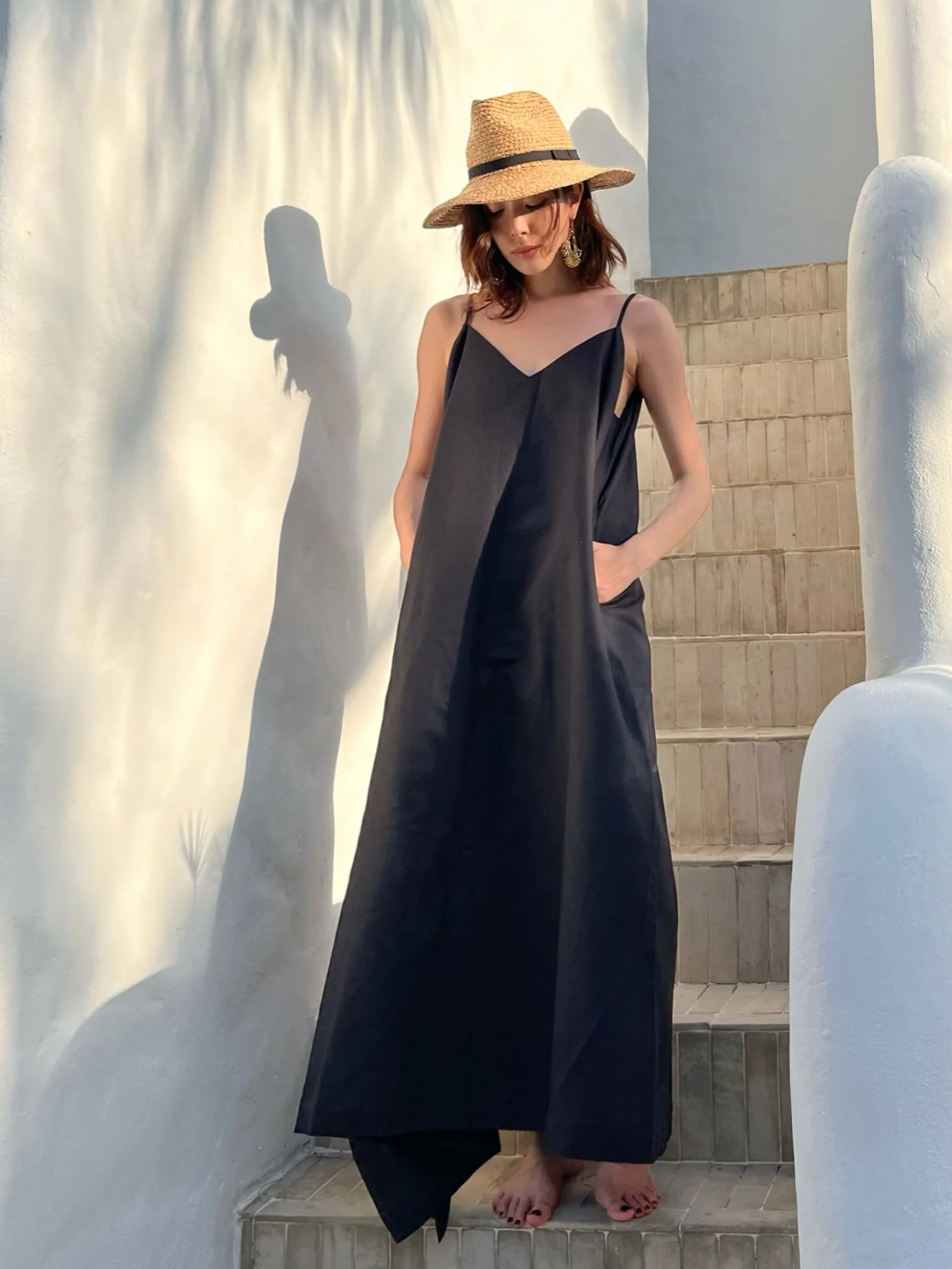 Bua Linen Maxi dress - Black