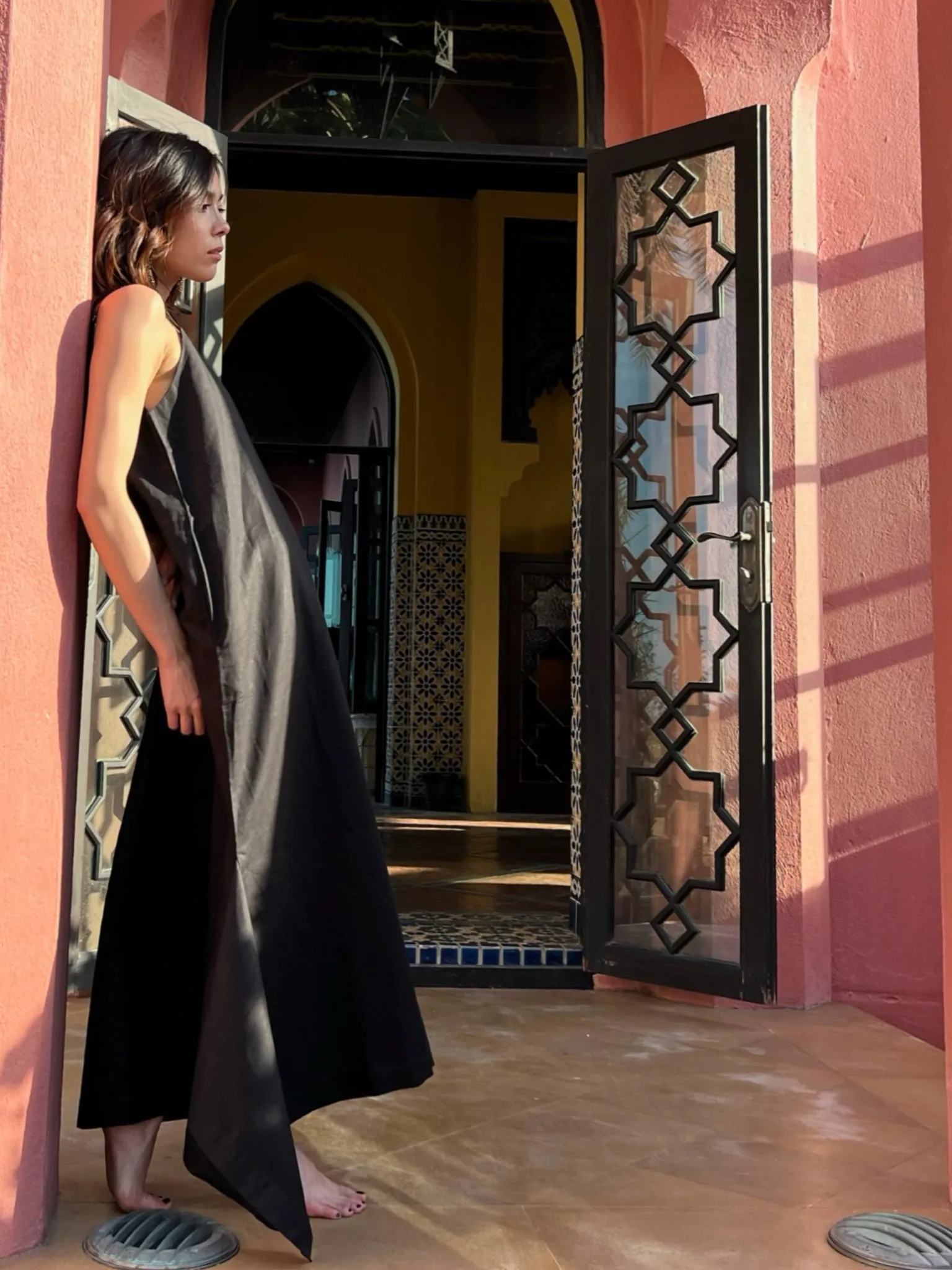 Bua Linen Maxi dress - Black