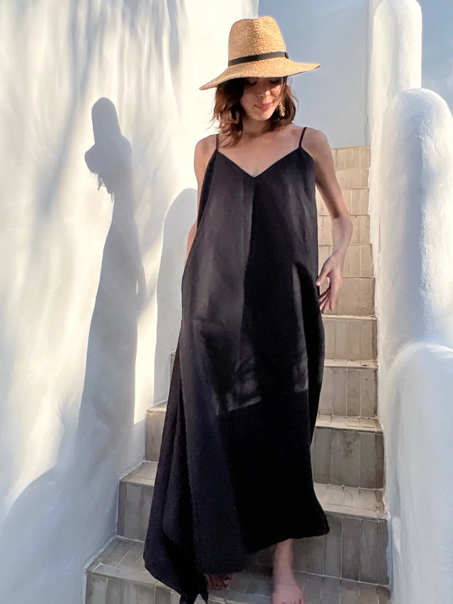 Bua Linen Maxi dress - Black