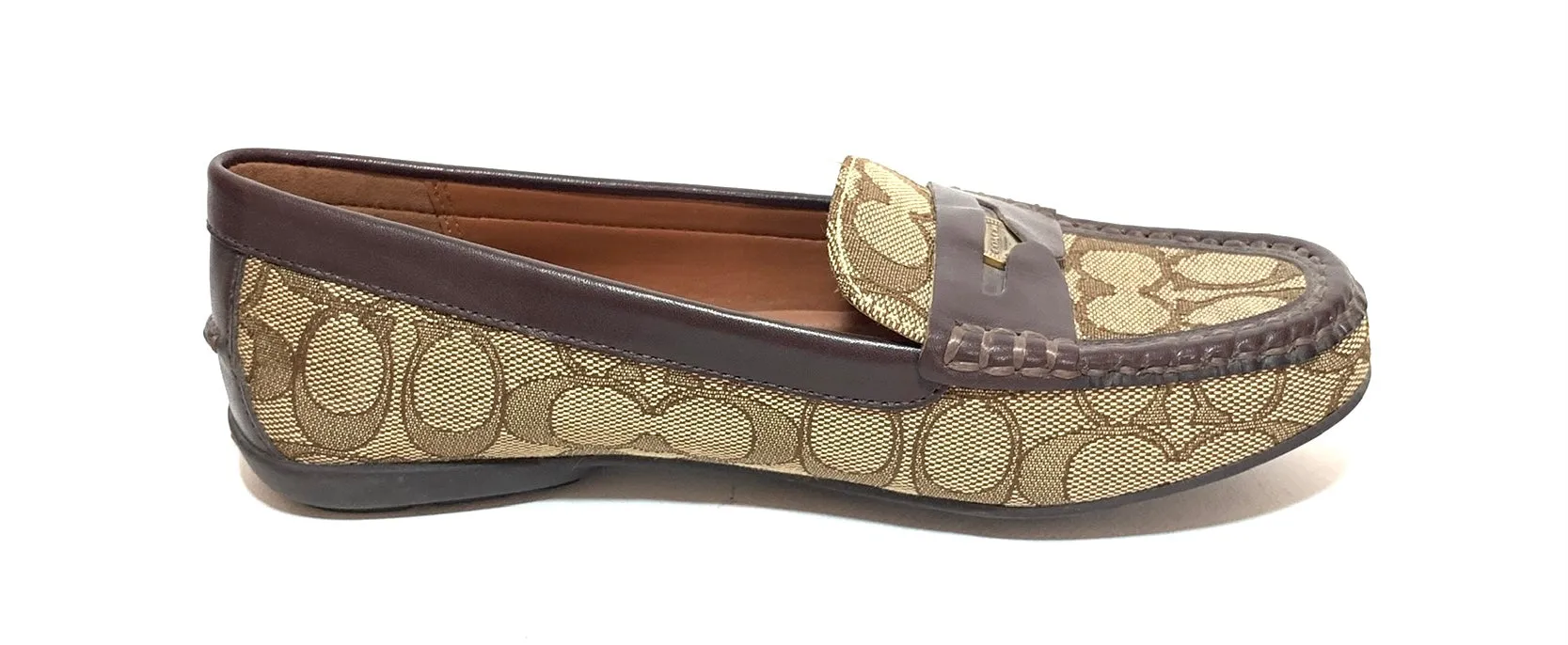 Coach Signature Monogram Penny Loafers | Gently Used |