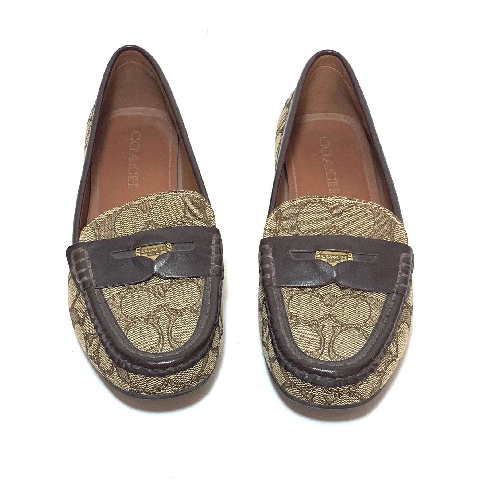 Coach Signature Monogram Penny Loafers | Gently Used |
