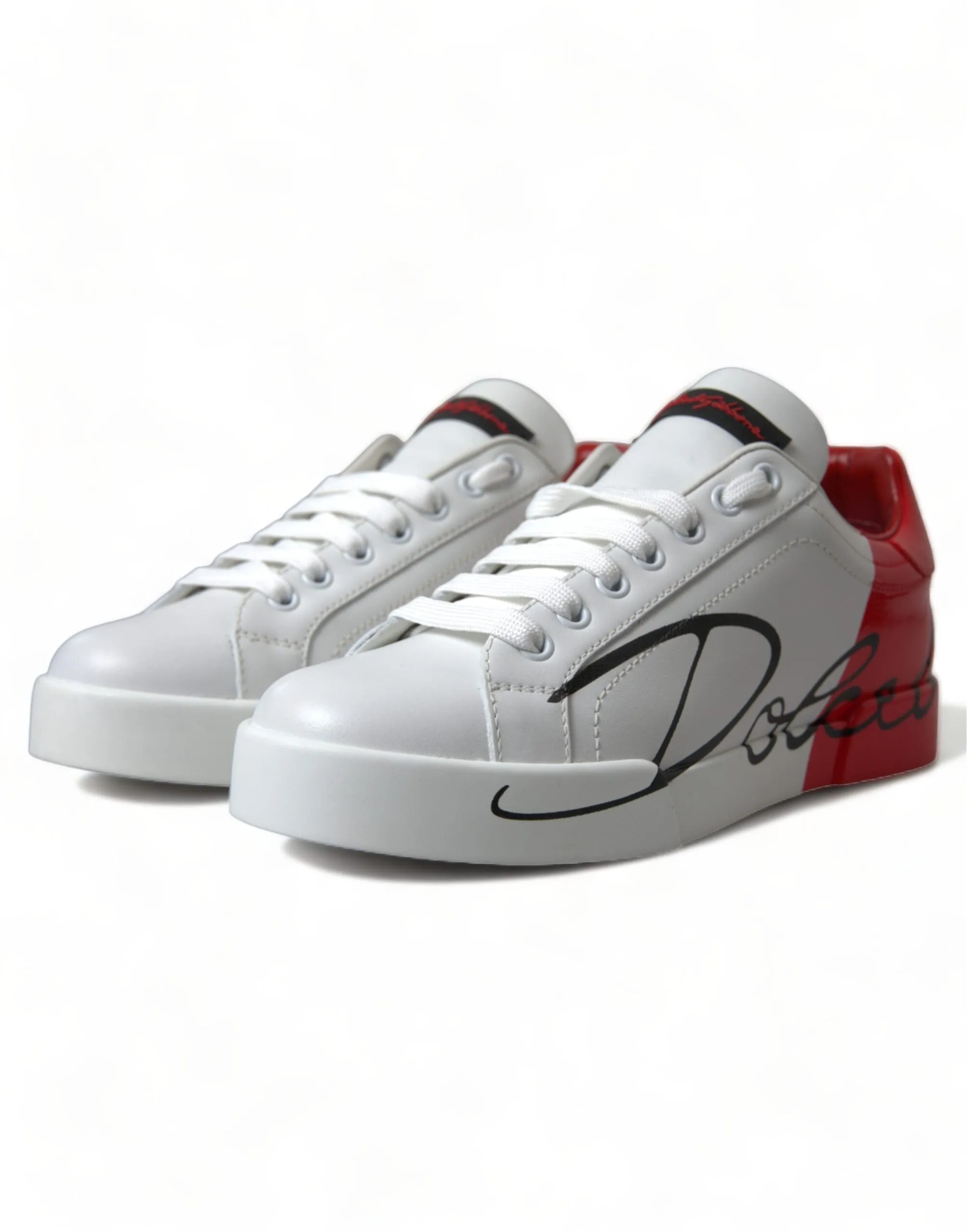 Dolce & Gabbana Hvid Rød Dame Sneakers