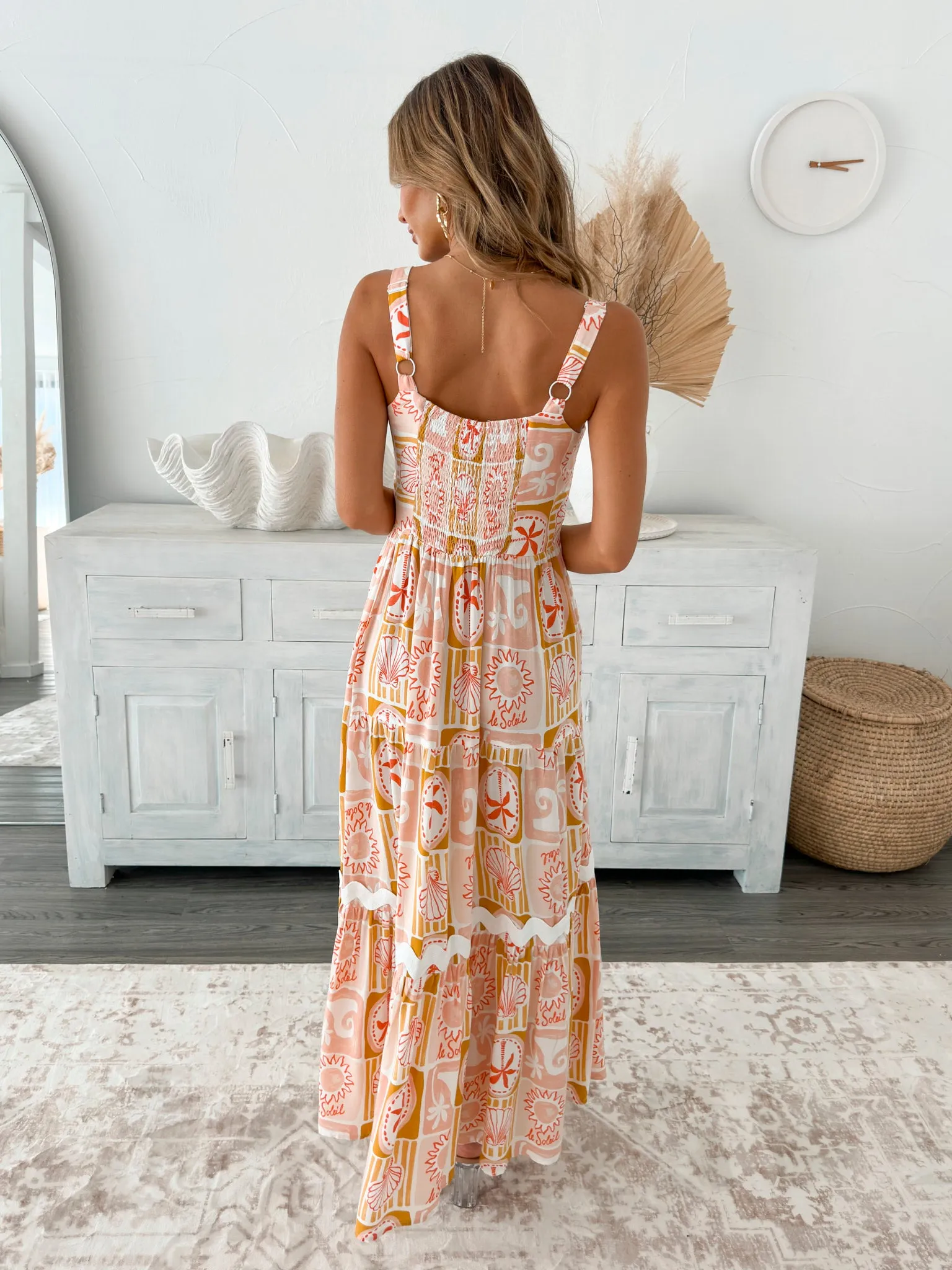 Felyra Dress - Peach Print
