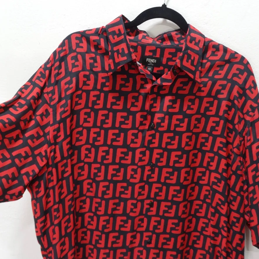 Fendi Monogram Button Down Shirt