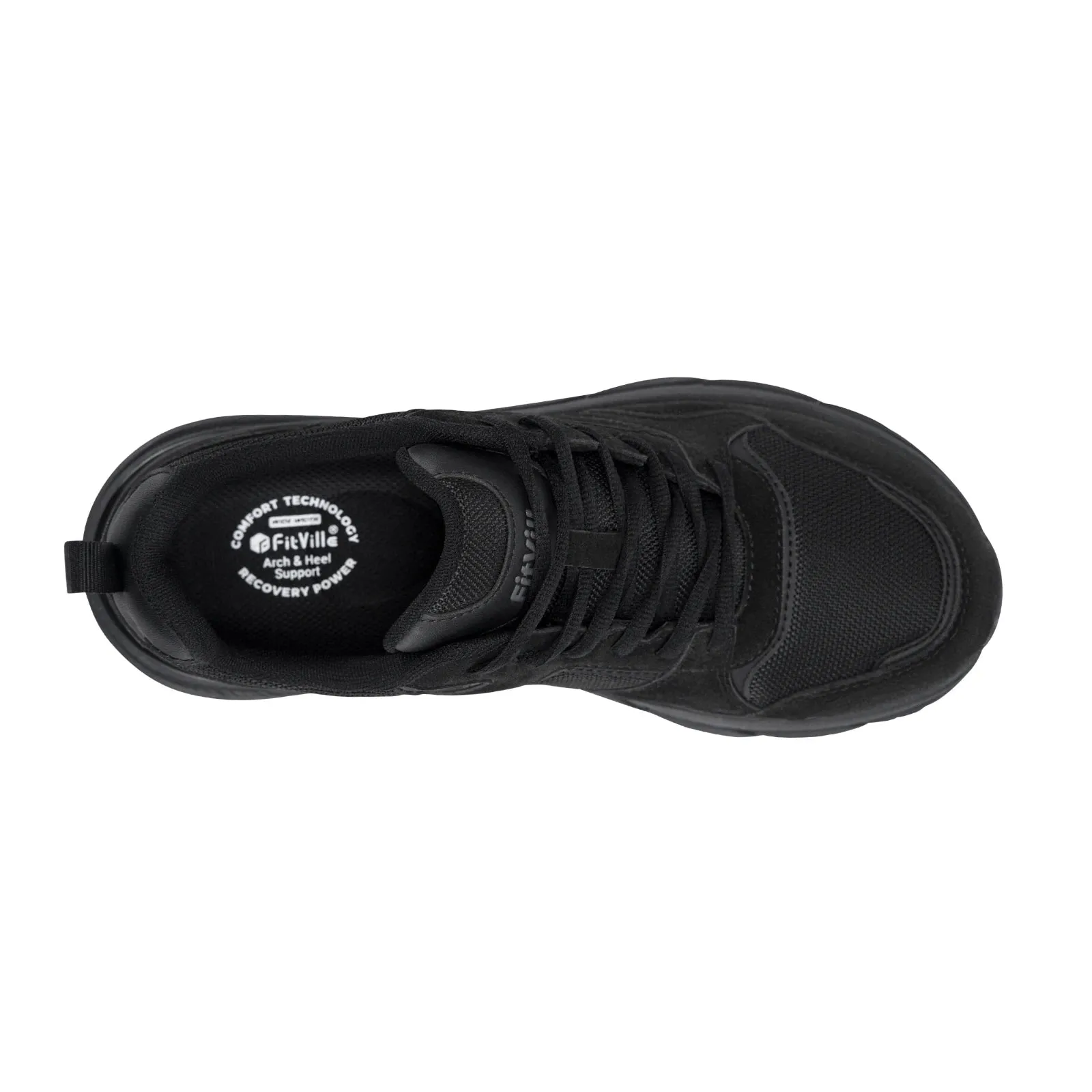 FitVille Newest Running Shoes for Men Wide Width Sneakers with Arch Support for Flat Feet Heel Pain Relief Plantar Fasciitis