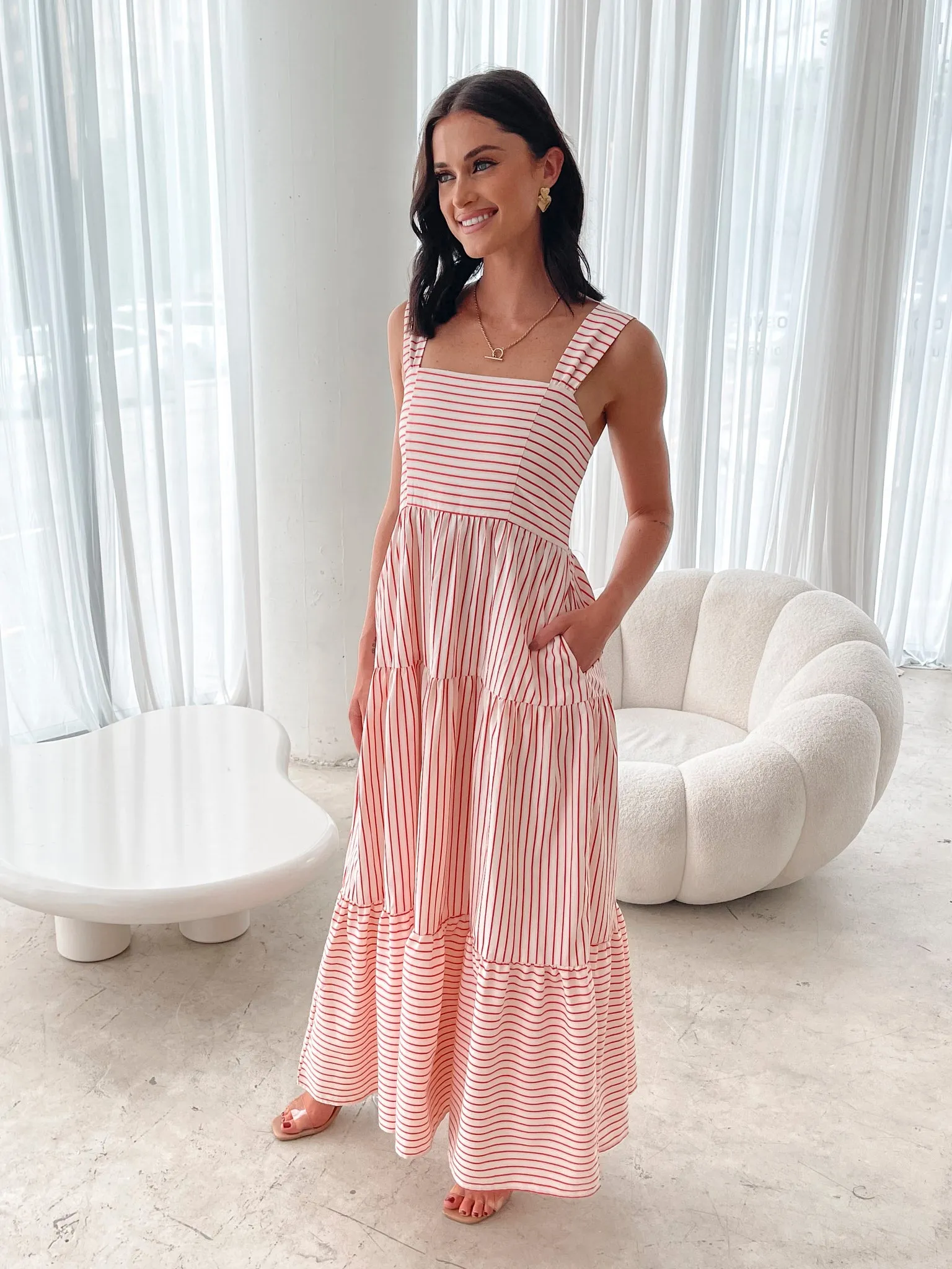 Galathea Dress - Red Stripe