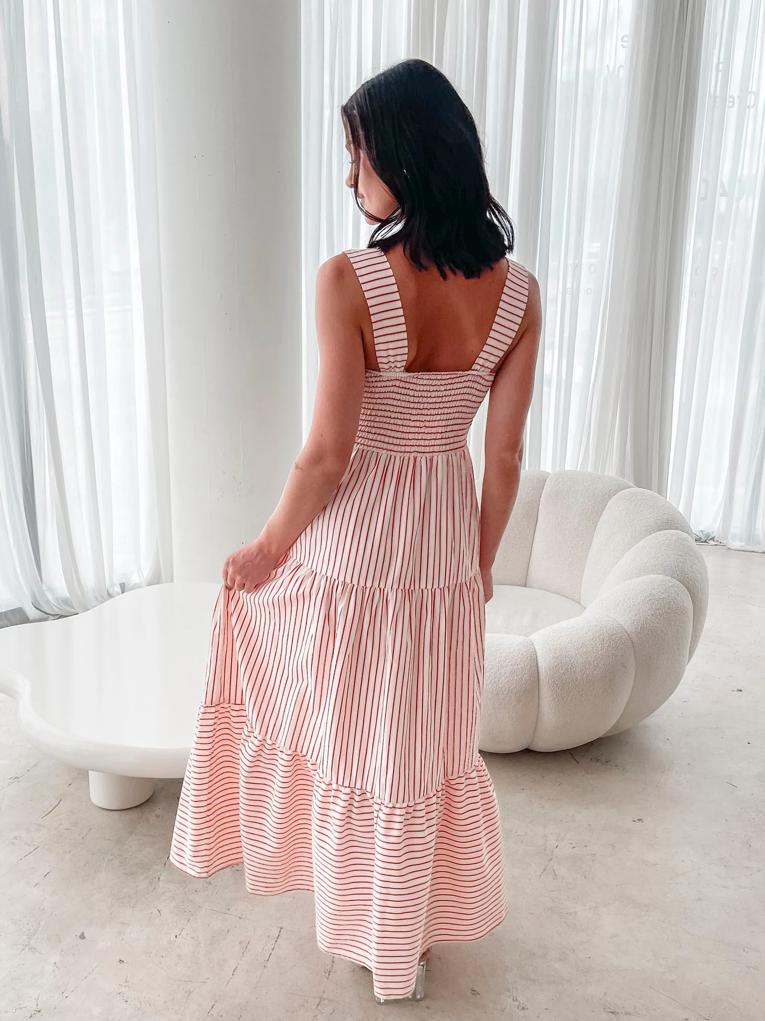 Galathea Dress - Red Stripe