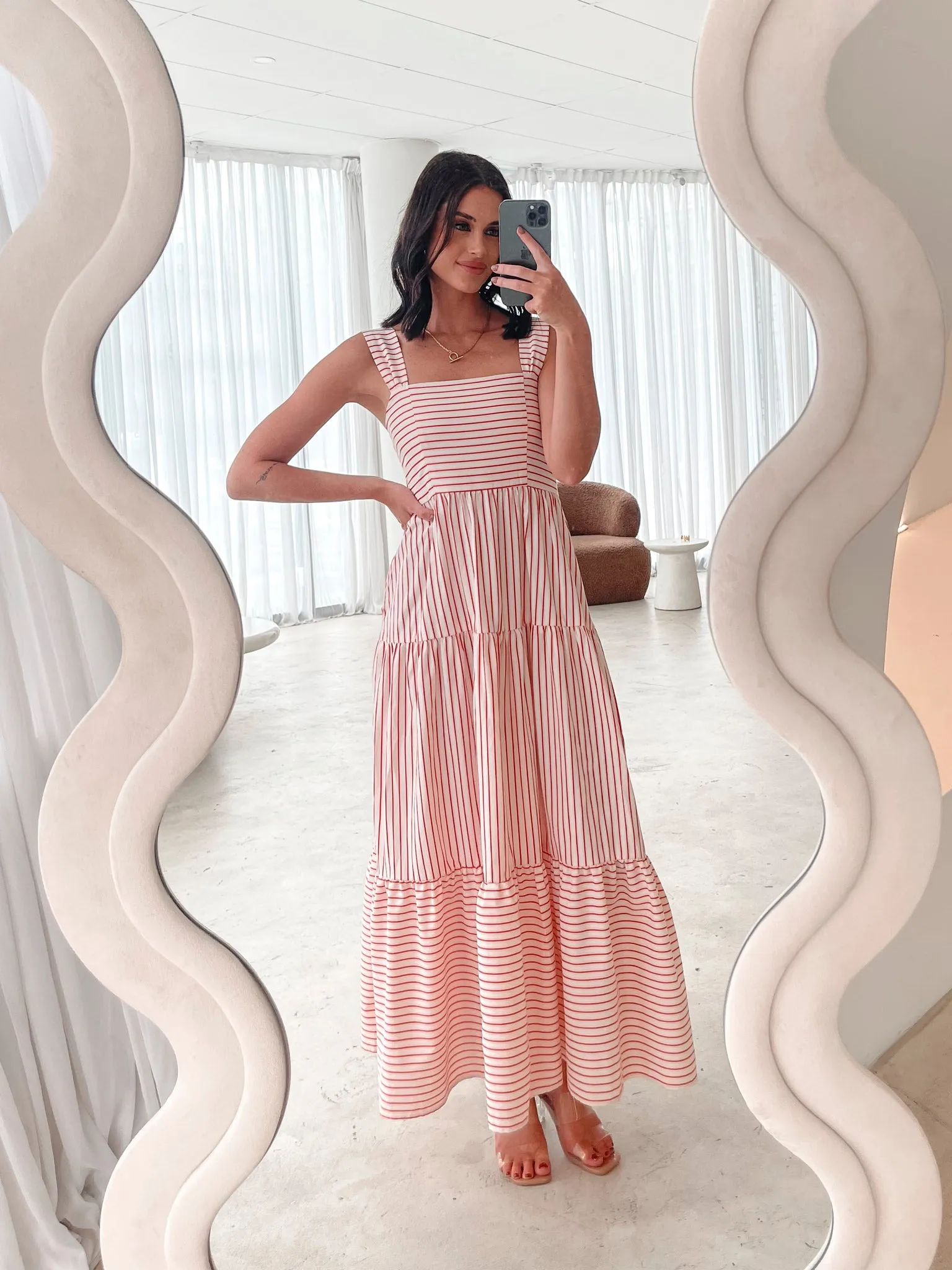 Galathea Dress - Red Stripe