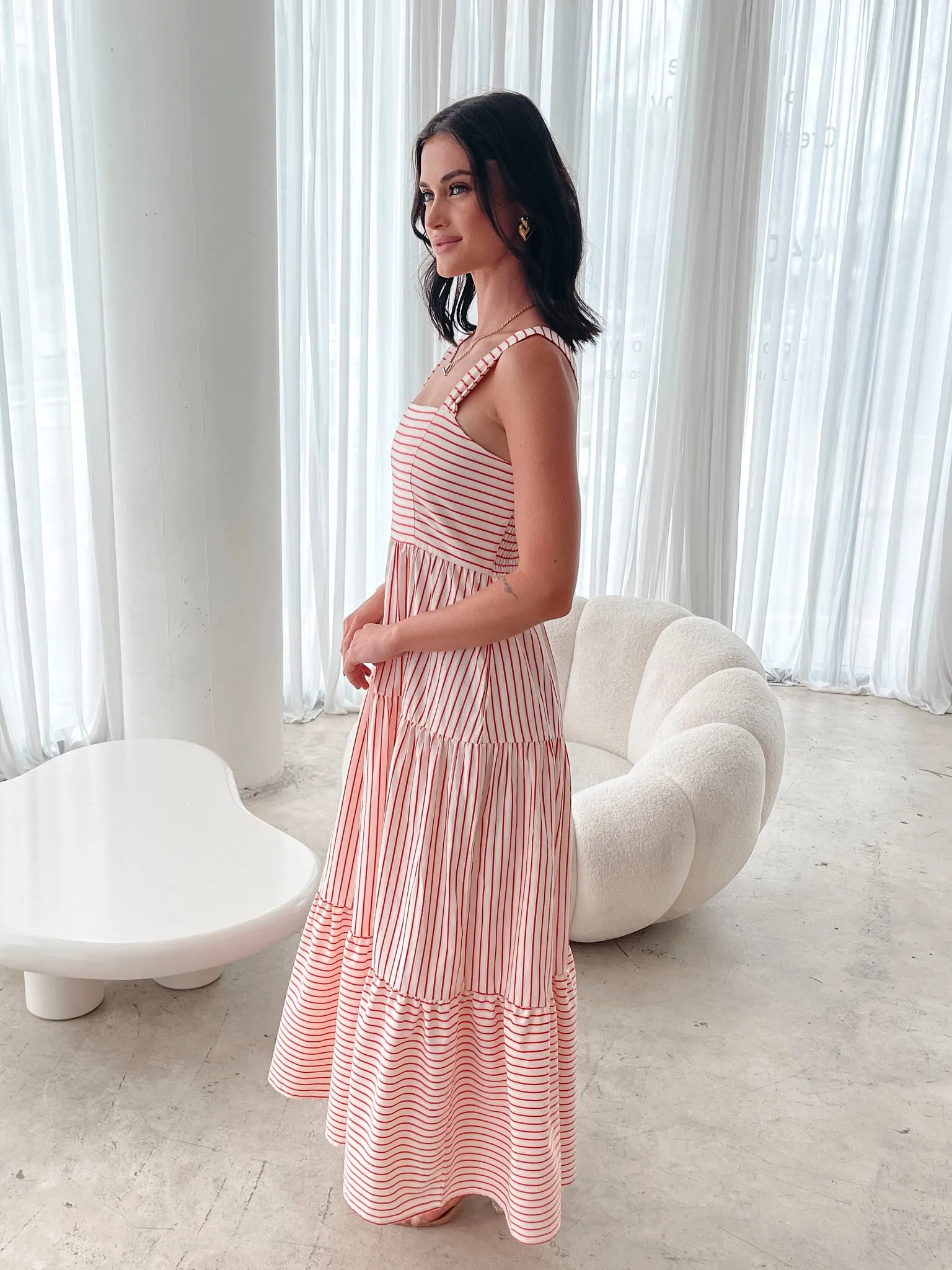 Galathea Dress - Red Stripe
