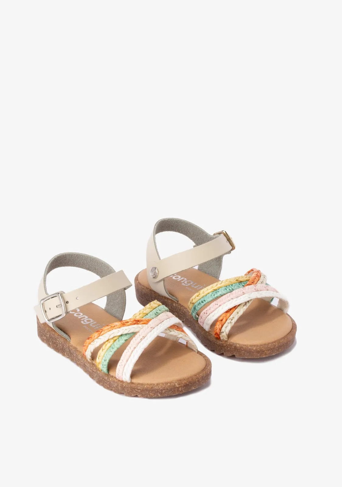 Girl's Multicolour Braided Sandals