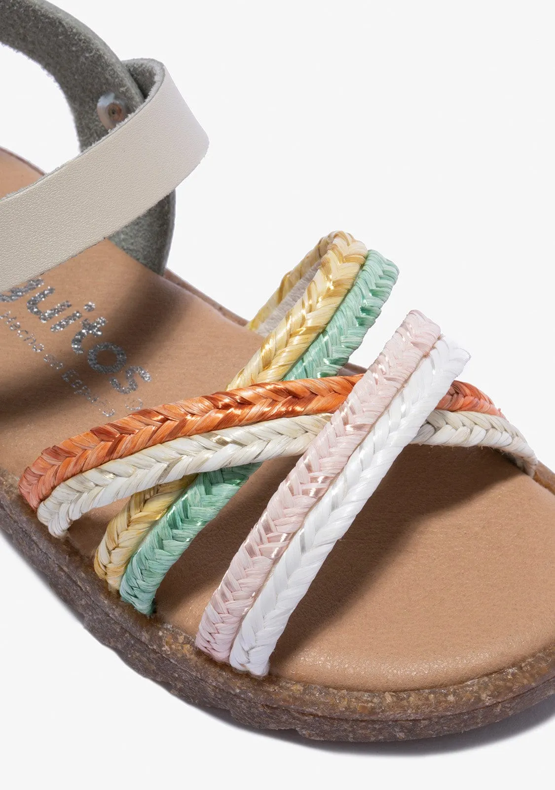 Girl's Multicolour Braided Sandals