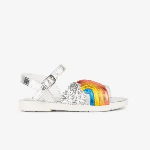Girl's Rainbow Leather Sandals