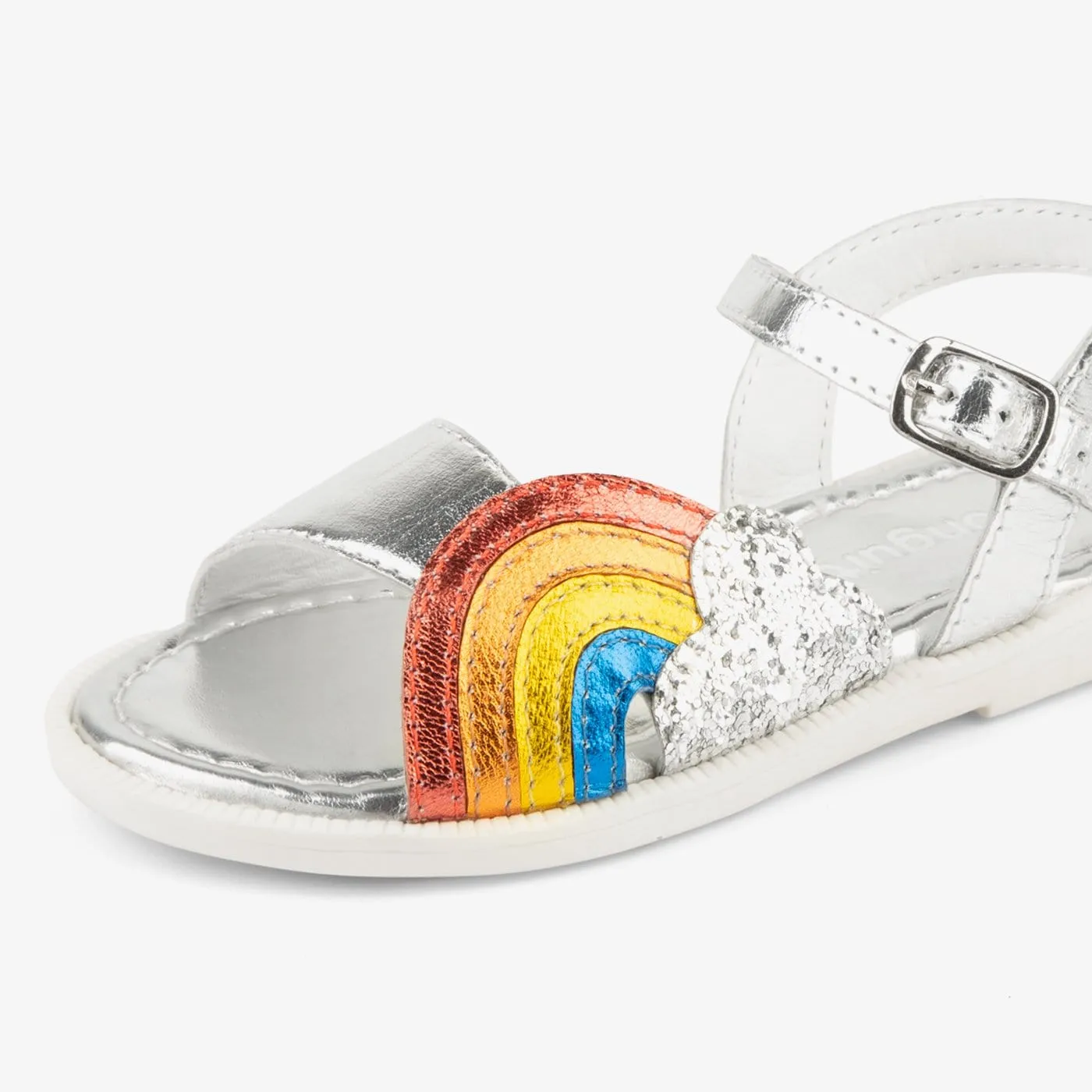 Girl's Rainbow Leather Sandals
