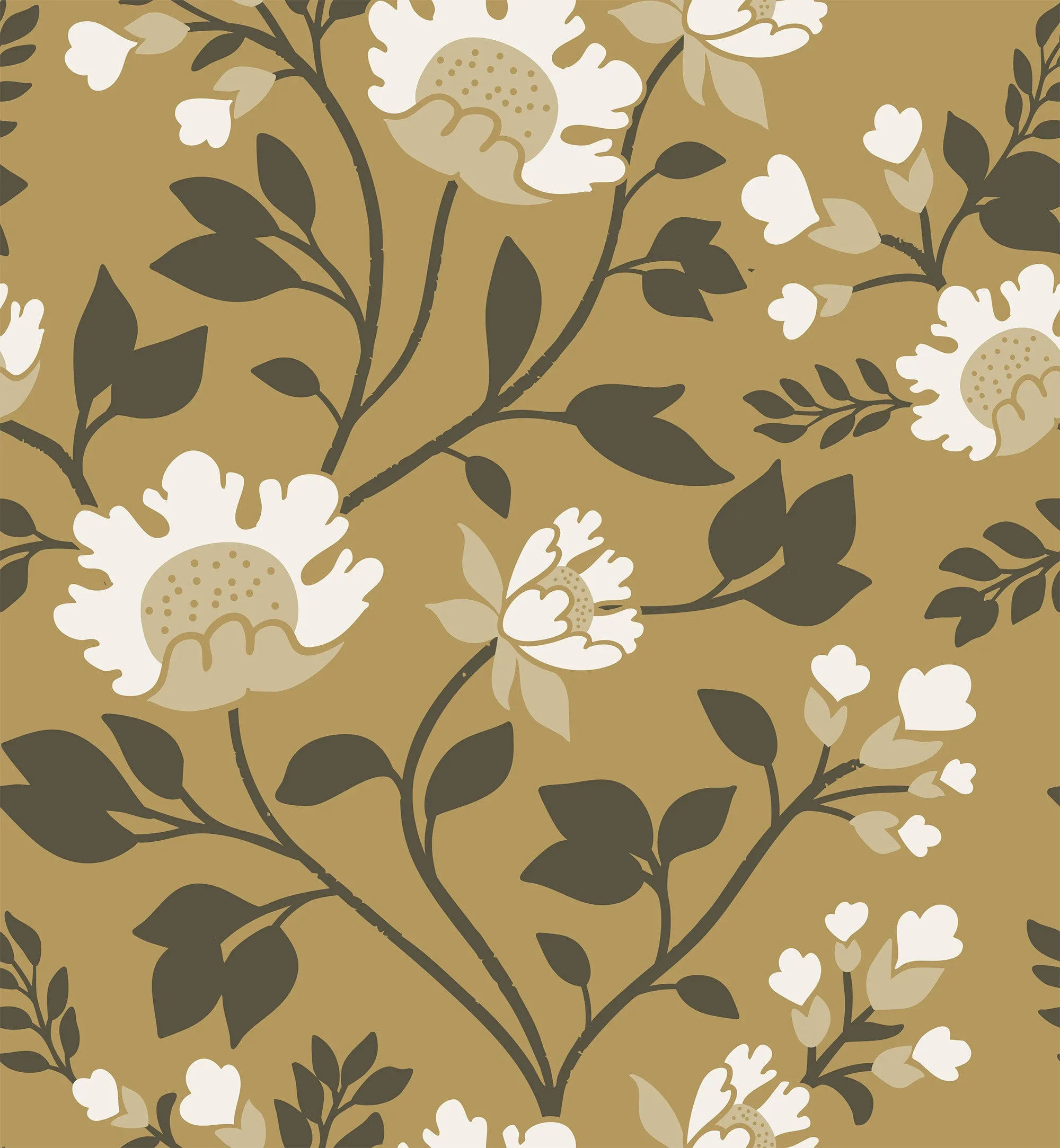 Hedgerow Bloom Wallpaper – Botanical Elegance