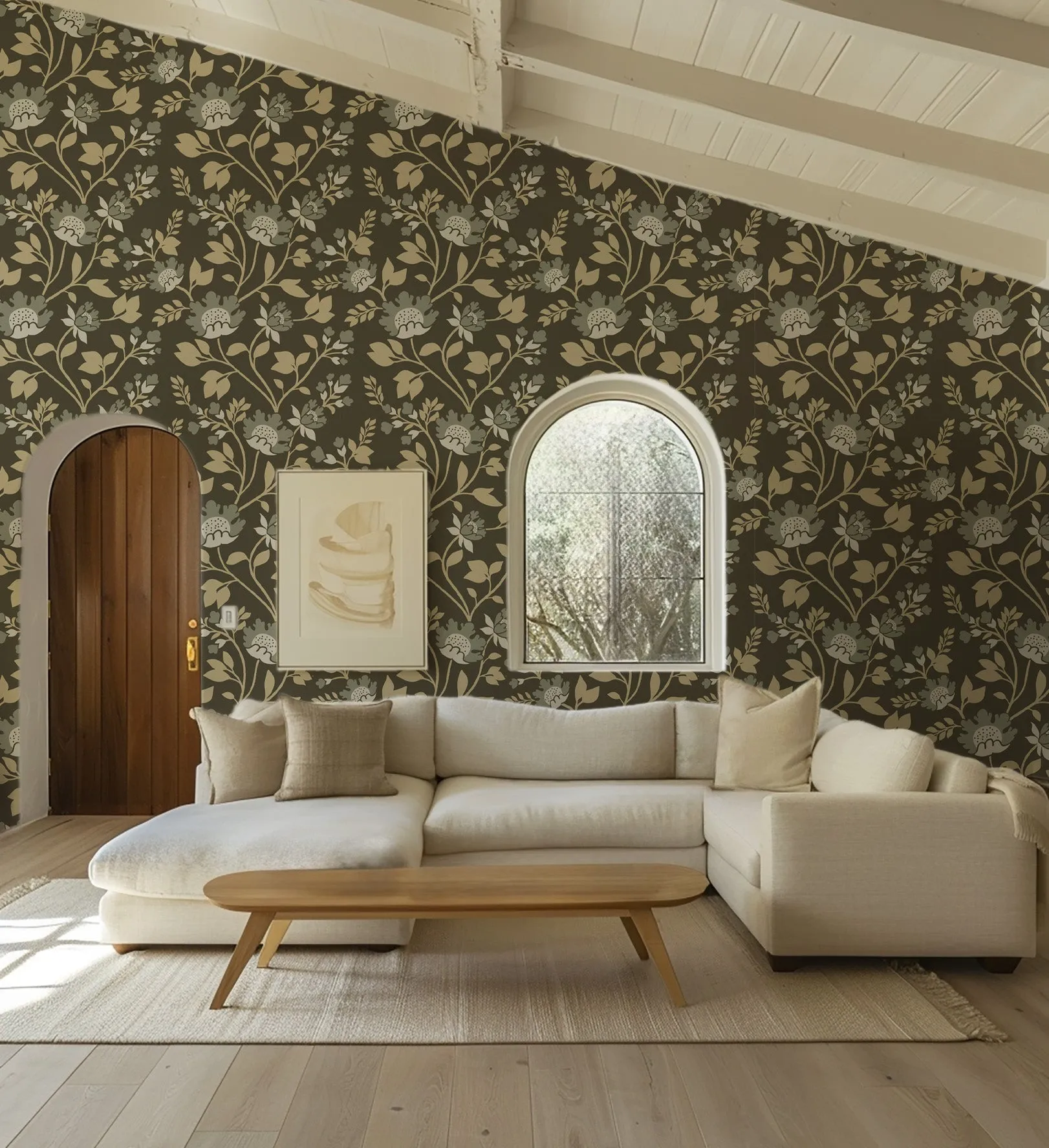 Hedgerow Bloom Wallpaper – Botanical Elegance