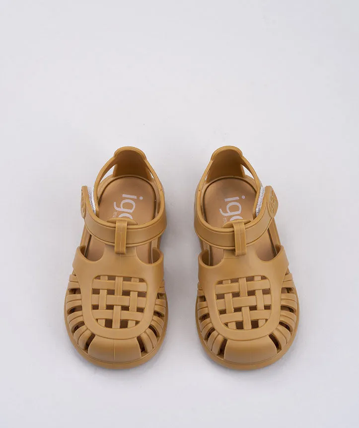Igor Tobby Solid Mustard Tan Brown Jelly Sandals