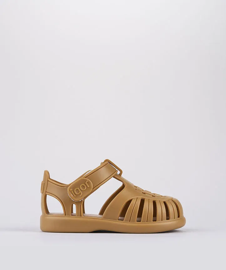Igor Tobby Solid Mustard Tan Brown Jelly Sandals