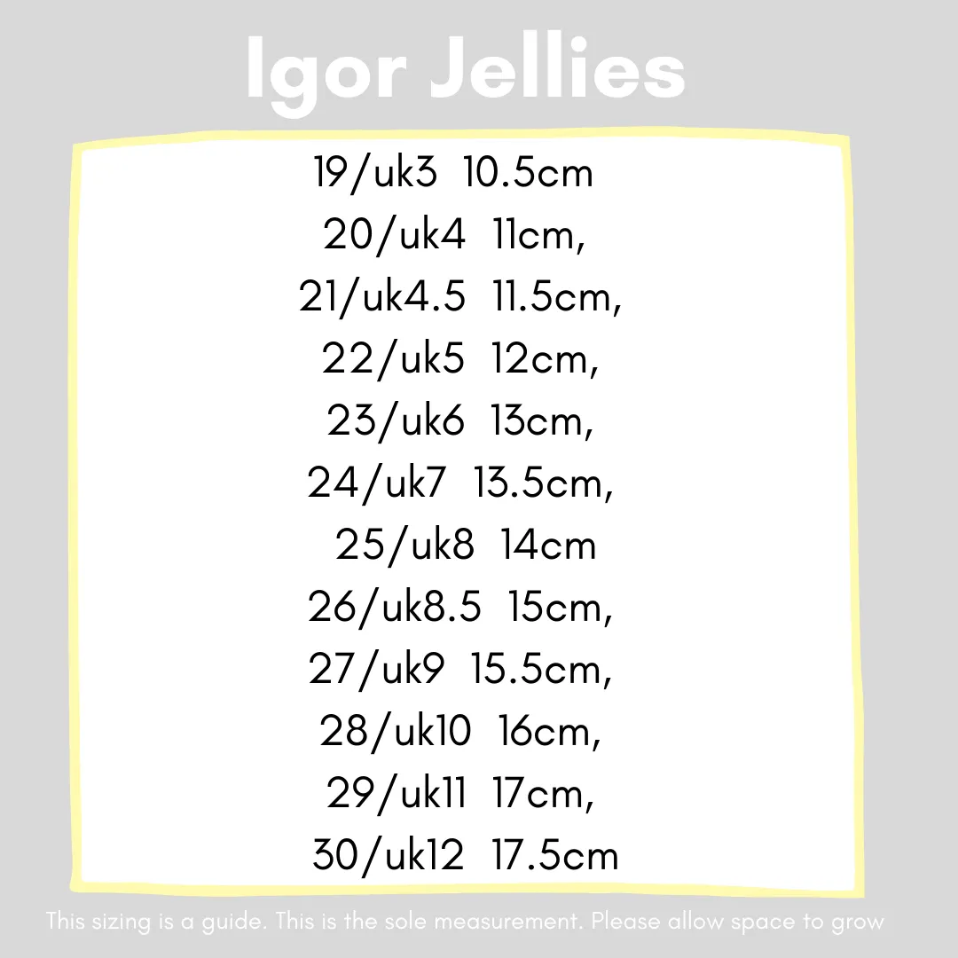 Igor Tobby Solid Mustard Tan Brown Jelly Sandals