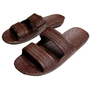 Jesus Slide Sandal Rubber Slipper Dark Brown