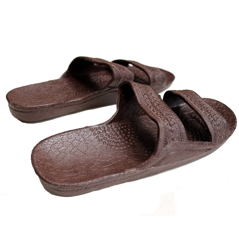 Jesus Slide Sandal Rubber Slipper Dark Brown