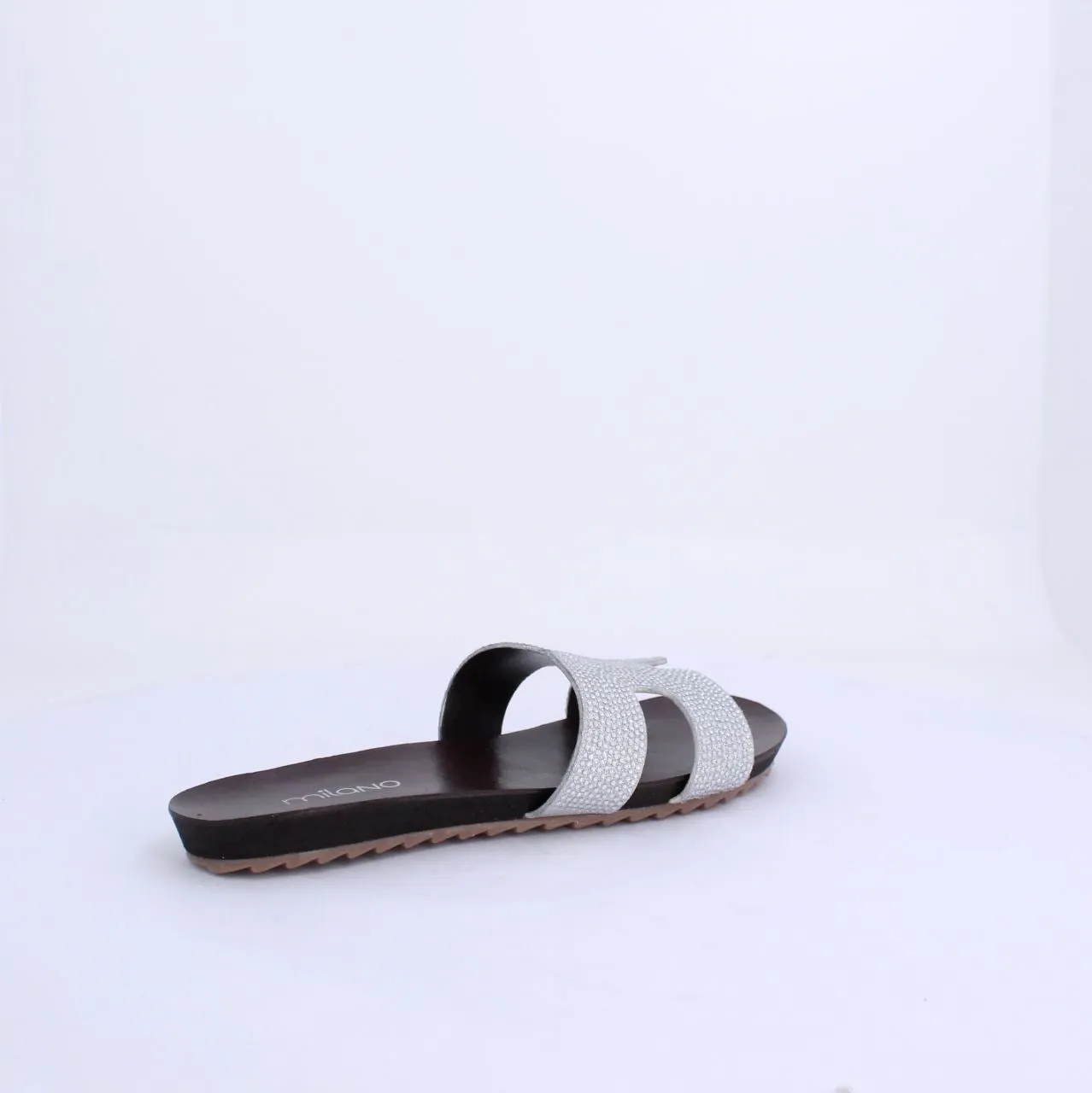 MADDIE SLIDE FLAT - SILVER