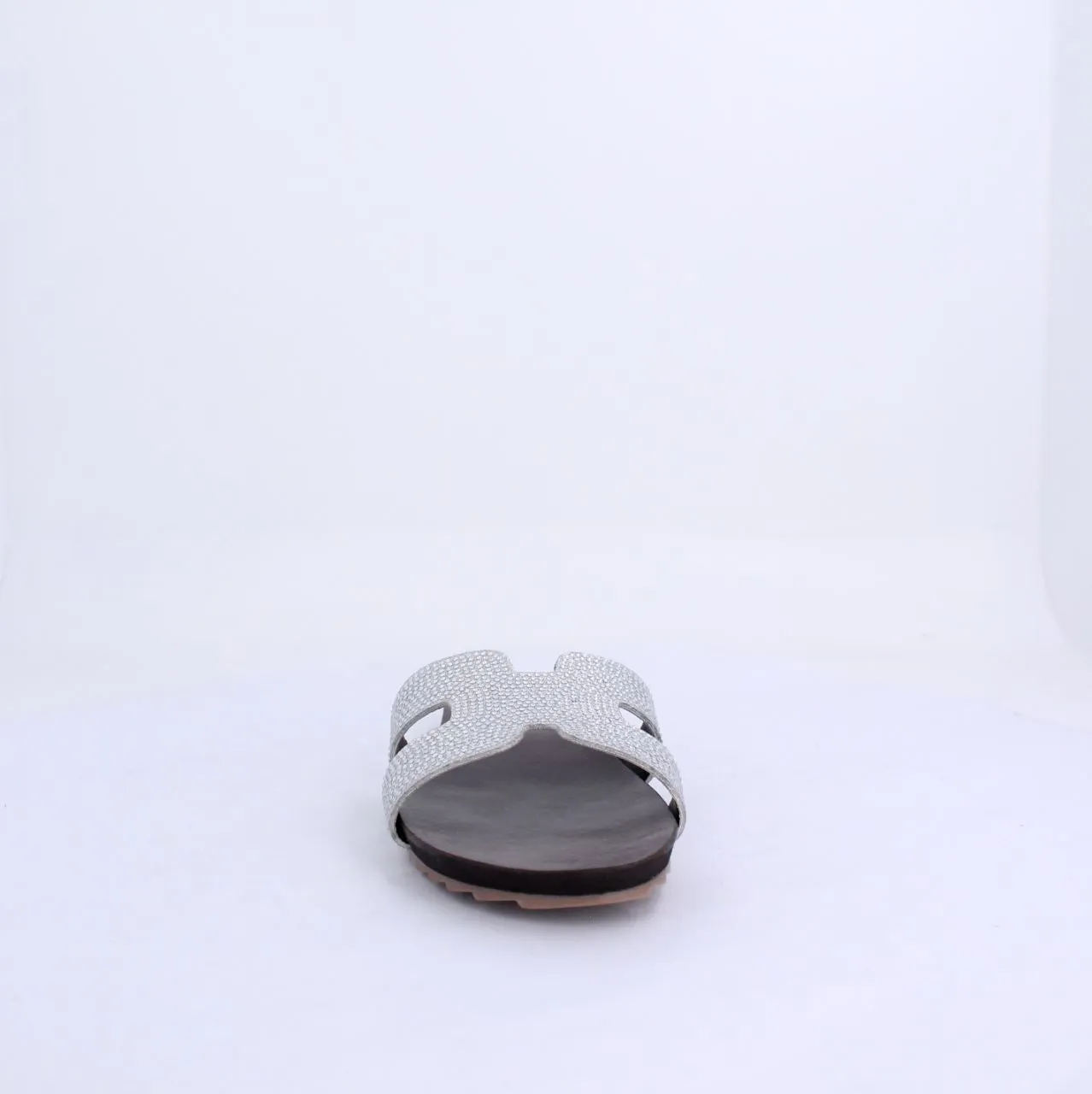 MADDIE SLIDE FLAT - SILVER