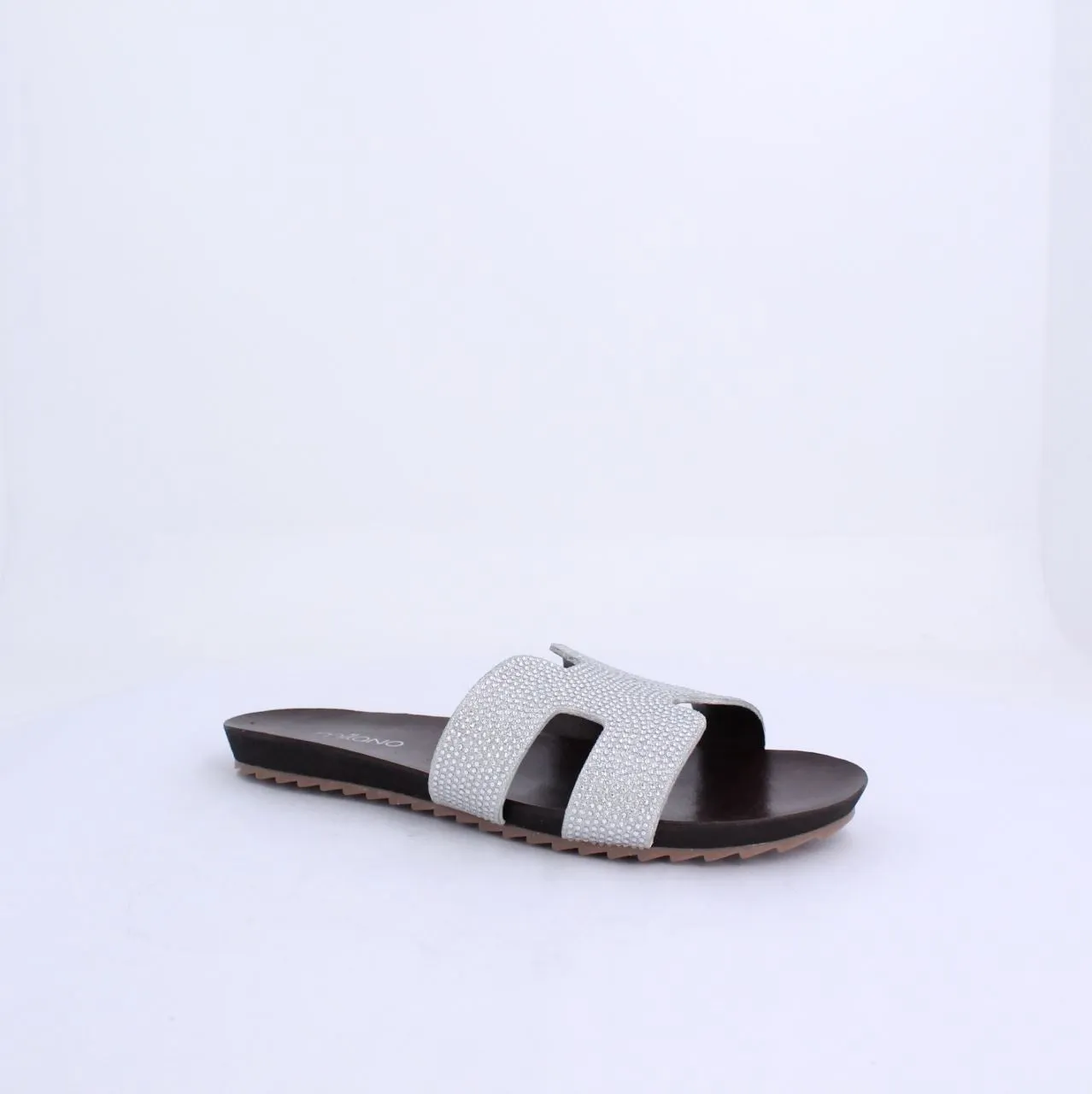 MADDIE SLIDE FLAT - SILVER