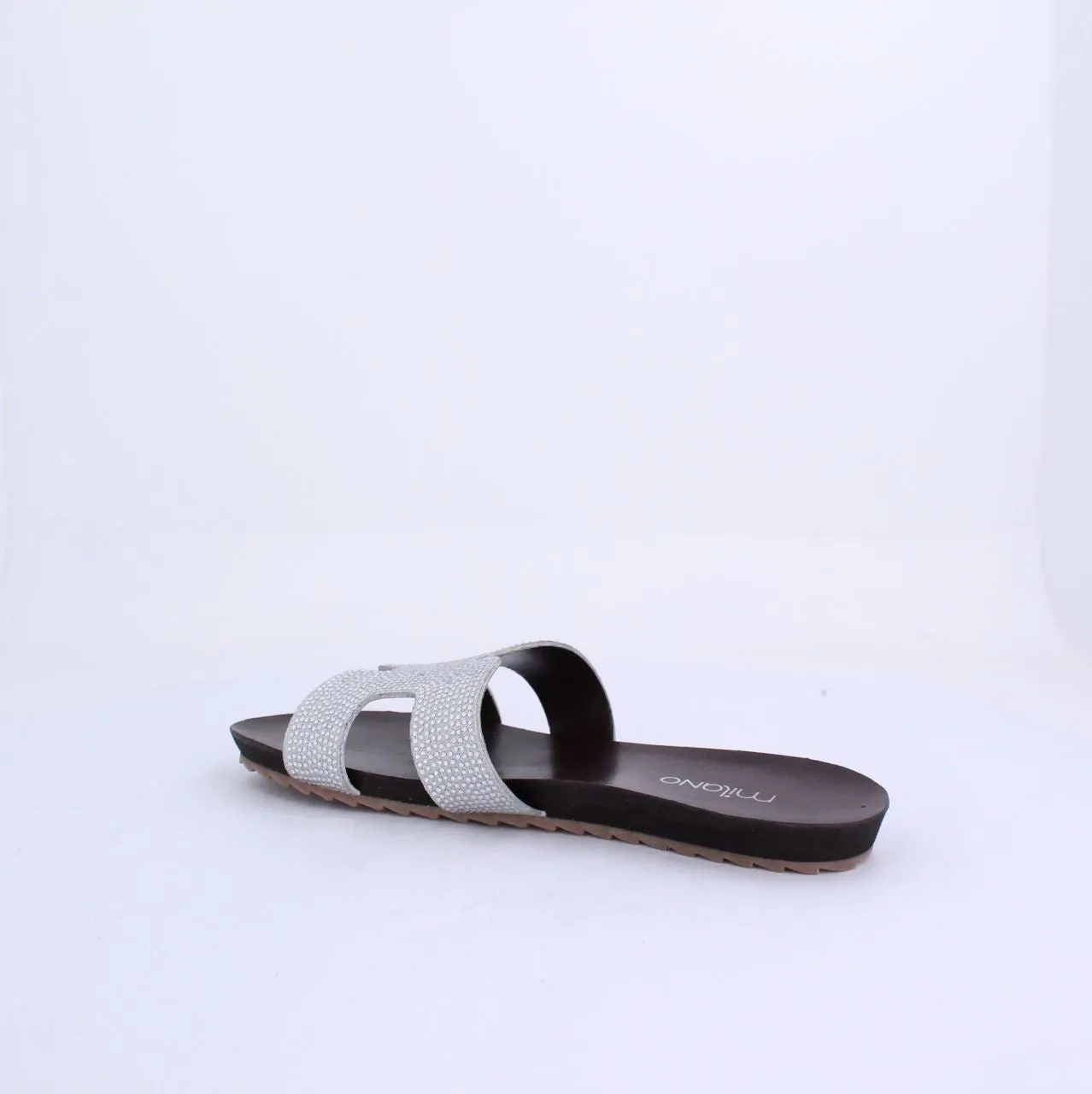MADDIE SLIDE FLAT - SILVER