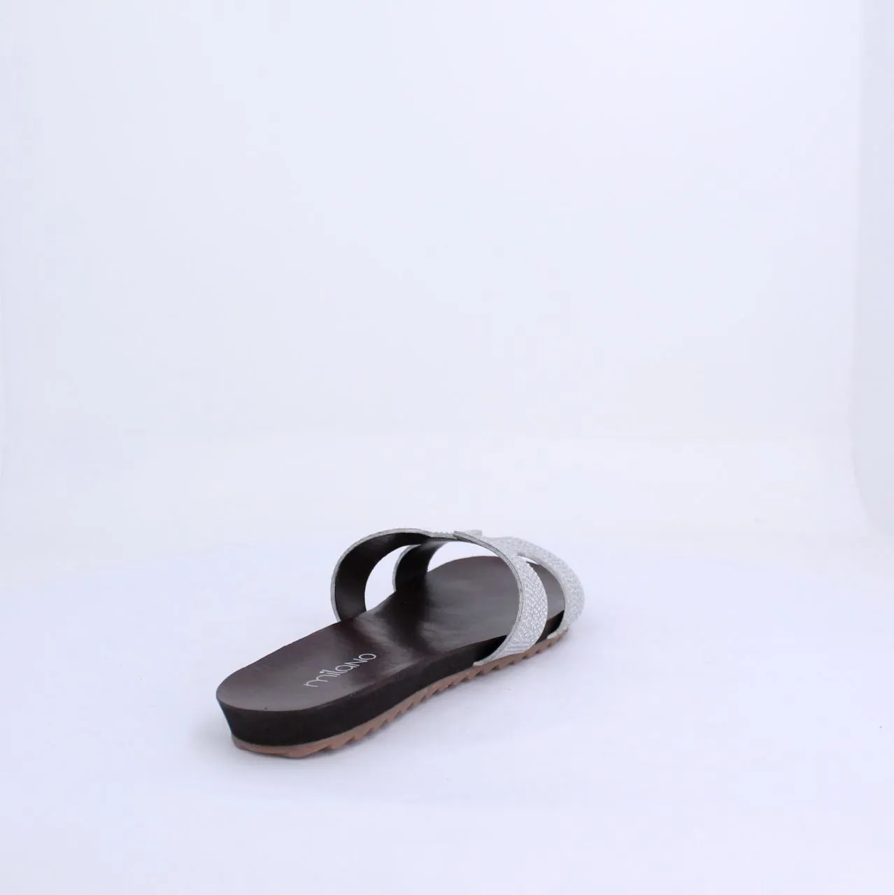 MADDIE SLIDE FLAT - SILVER