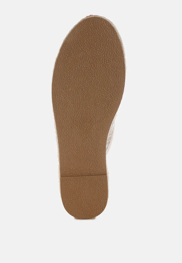Marama Horsebit Embellished Raffia Mules