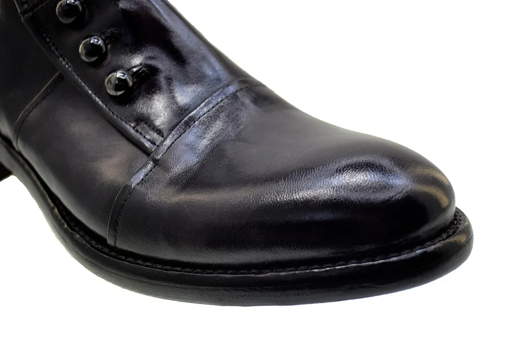 Men's Italian Shoes Jo Ghost 1225 Melanzana Leather Formal Ankle Boots